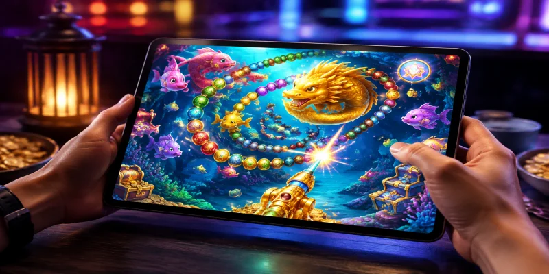 Giao diện trải nghiệm game bắn cá rồng zuma đỉnh cao với đồ họa 3D sắc nét tại nhà cái J88