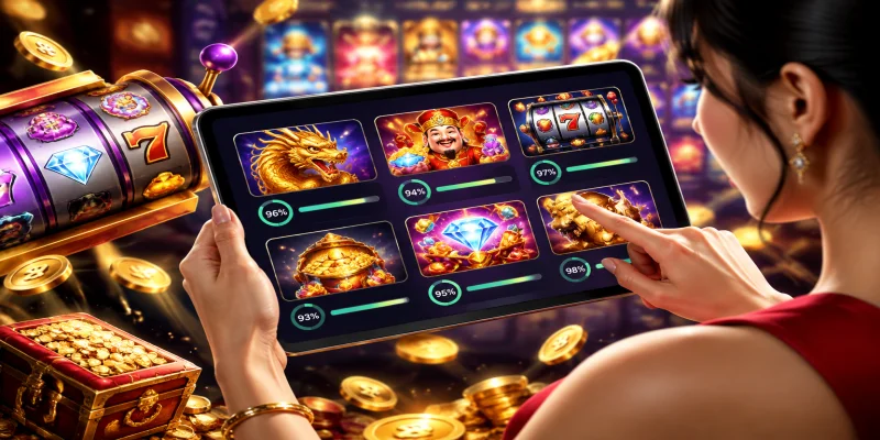 Người chơi theo dõi tỷ lệ RTP của các tựa game nổ hũ j88 phổ biến trên thiết bị di động